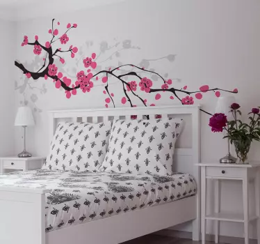 Kirschblüten Baumzweig Wandtattoo Schlafzimmer - TenStickers