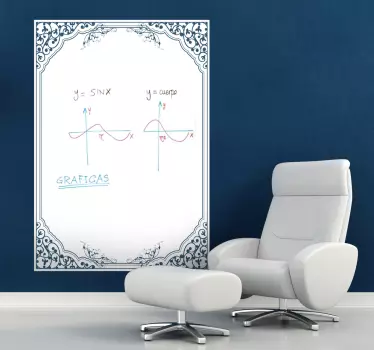 Klassischer Rahmen Whiteboard Folie - TenStickers