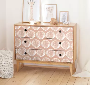 Klebefolie für Möbel Beige muschelmuster beige möbel - TenStickers