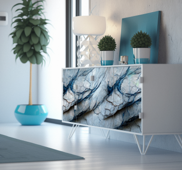 möbelfolie "Blaue Marmorluz" - TenStickers
