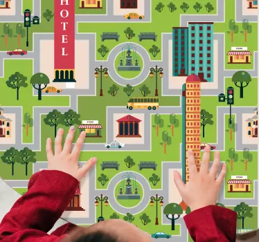 Klebefolie für Möbel Stadt und straßen zeichnen - TenStickers