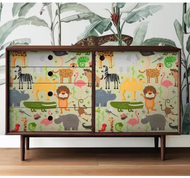 Möbelfolie Tiere des dschungeldesigns - TenStickers