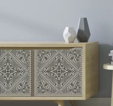 Klebefolie für Möbel Verzierung im zentangle-stil - TenStickers
