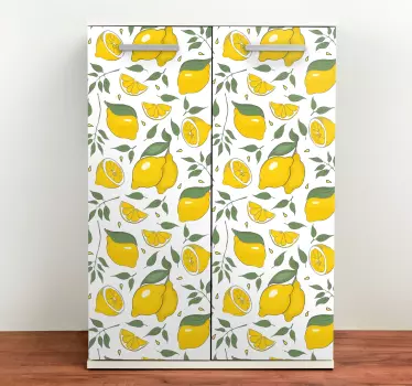 Klebefolie für Möbel Zitronen und blumen tropisch - TenStickers
