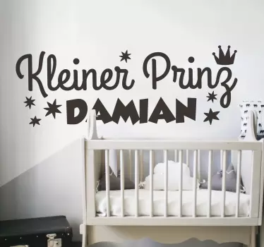 Kleiner Prinz mit Namen Aufkleber - TenStickers