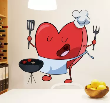 Wandtattoo Liebe zum Kochen - TenStickers