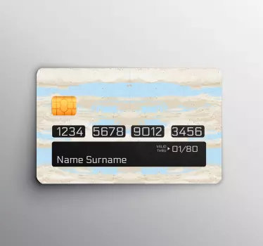 Kreditkarte aufkleber abstraktes strandmuster - TenStickers