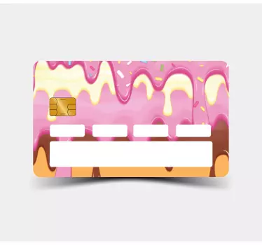 Kreditkarte Aufkleber eisdessert-design - TenStickers