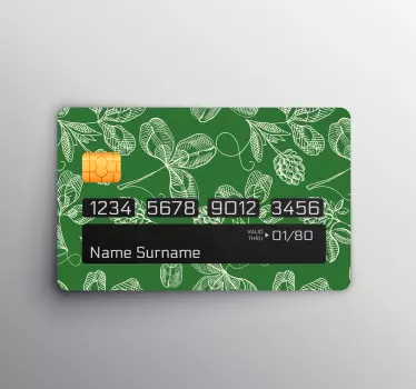 Kreditkarte aufkleber elegante blattanordnung - TenStickers