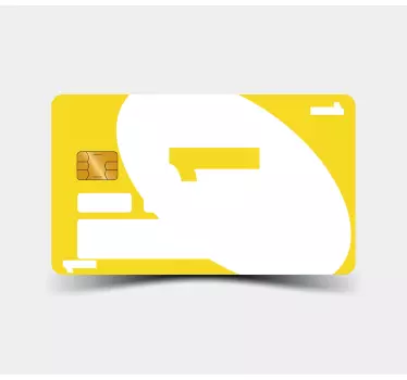 Kreditkarte aufkleber gelbes karten design - TenStickers