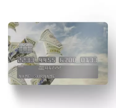 Kreditkarte aufkleber geld fliegende karte - TenStickers