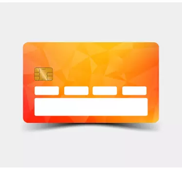 Kreditkarte aufkleber geometrisches oranges muster - TenStickers