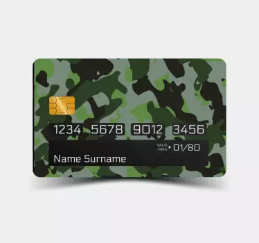 Kreditkarte aufkleber im camouflage muster - TenStickers