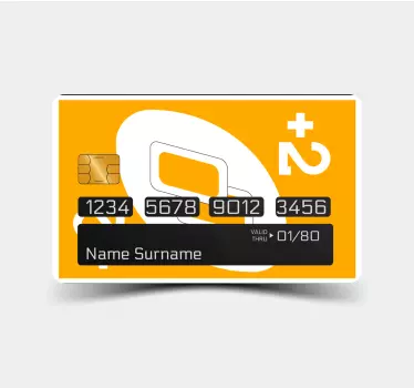 Kreditkarte aufkleber im orangefarbenen design - TenStickers