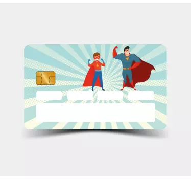 Kreditkarte aufkleber mit superhelden design - TenStickers