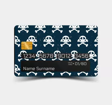 Kreditkarte Aufkleber totenkopf - TenStickers
