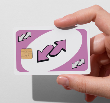 Kreditkarten Aufkleber uno-karte rosa - TenStickers