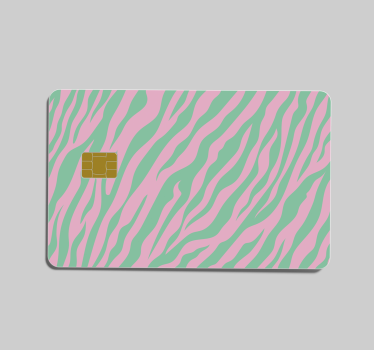 Kreditkarte Aufkleber zebramuster mintgrün - TenStickers