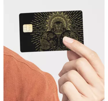 Kreditkarten Aufkleber Schädel - TenStickers