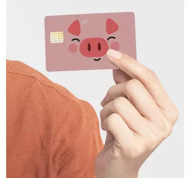 Kreditkarten Aufkleber Bauernhof süßes Schwein - TenStickers
