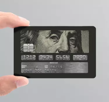 Dollarschein George Washington Kreditkarten Aufkleber - TenStickers