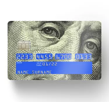 Kreditkarten Sticker Augen dollar suchen - TenStickers