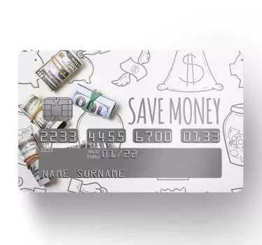 Kreditkarten Sticker Gekritzel finanziell sparen geld - TenStickers