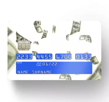 Kreditkarten Sticker Hundert-dollar-schein fällt - TenStickers