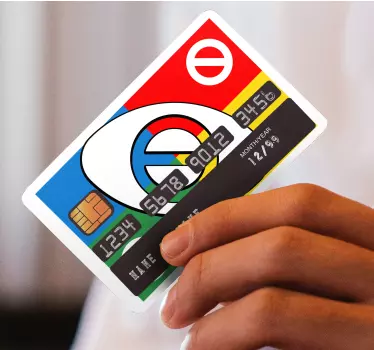 Kreditkarten Aufkleber Mehrfarbige uno karte - TenStickers