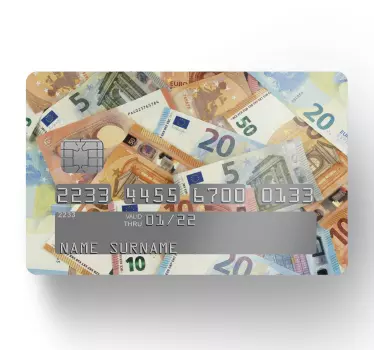Kreditkarten Sticker Oberste grenze euro geld - TenStickers