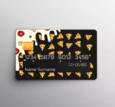 Pizzamuster Kreditkarten Aufkleber - TenStickers