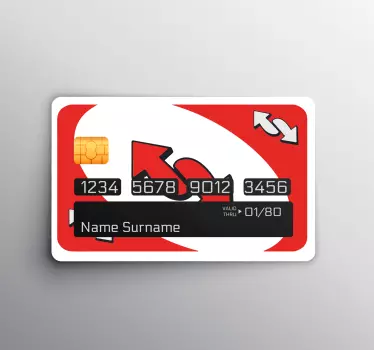 Uno Reverse Kreditkarten Aufkleber - TenStickers