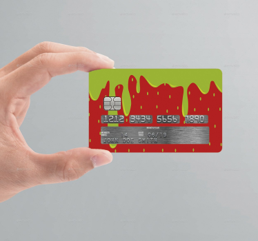 Kreditkartenaufkleber Erdbeere - TenStickers