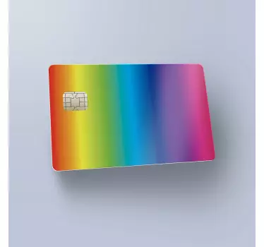 Kreditkarten Aufkleber Regenbogen - TenStickers