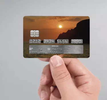 Kreditkartenaufkleber Sonnenuntergang - TenStickers