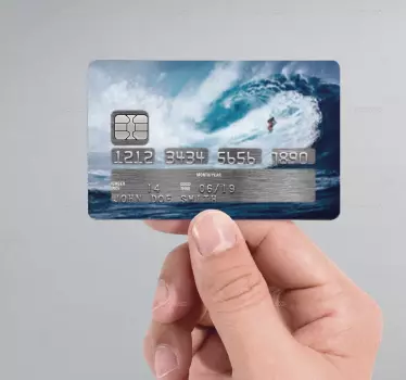 Kreditkarten Aufkleber Surfer - TenStickers