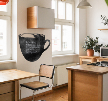 Tafelfolie eine Tasse Kaffee - TenStickers