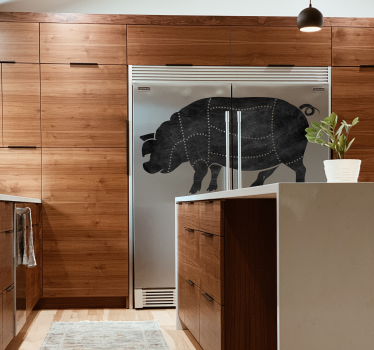 Wandtattoo Küche Tafel Schweinefleisch - TenStickers