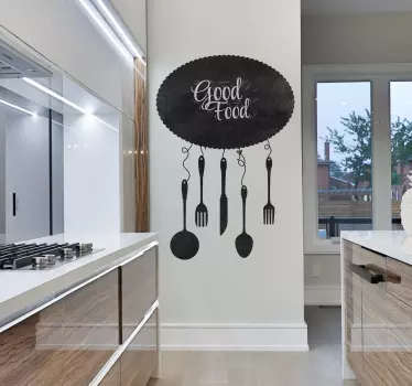 Wandtattoo Küche Tafelfolie utensilien Haushaltsgeräte - TenStickers