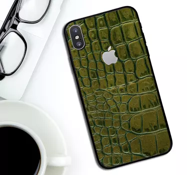 Krokodilbeschaffenheit iphone aufkleber - TenStickers