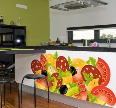 Küchen Aufkleber Salat Mix - TenStickers