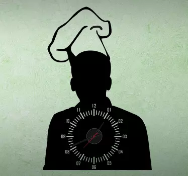 Küchenchef Uhr Aufkleber - TenStickers