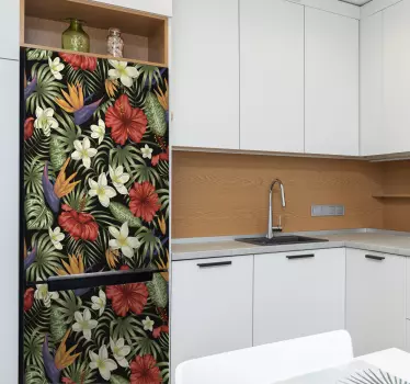 Kühlschrank Sticker Tropische Dschungelpflanzen - TenStickers