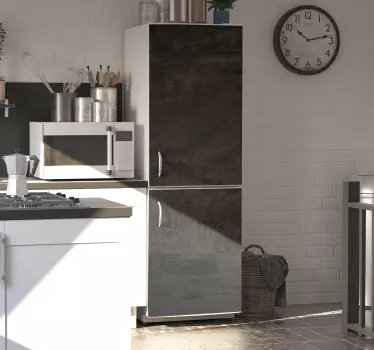 Kühlschrank Sticker industriell, grauer Rost - TenStickers
