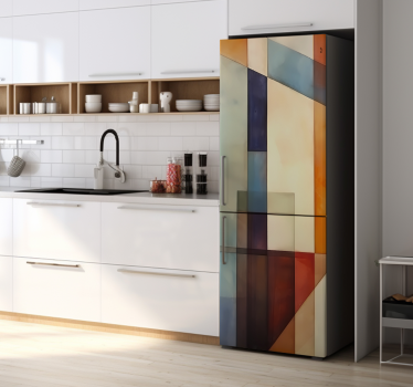 Kühlschrank Aufkleber abstrakte geometrische - TenStickers