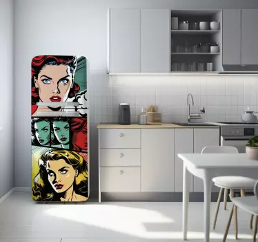 Kühlschrank Aufkleber vintage Comic Vinyl - TenStickers