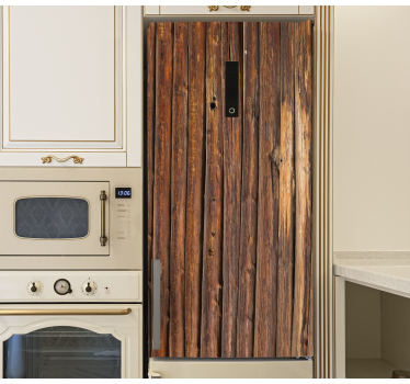 Kühlschrank Folie Alte braune holzkiste - TenStickers