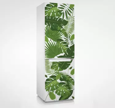 Exotische Blätter Kühlschrank Folie - TenStickers