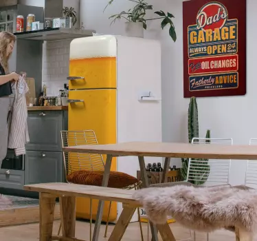 Kühlschrank Folie Bierglas - TenStickers