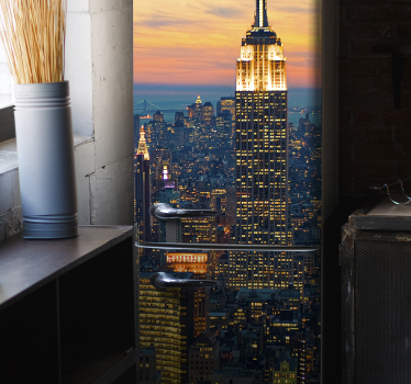 Folie Kühlschrank Manhattan skyline - TenStickers